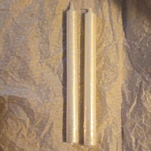 White Glittery Taper Candle Sticks